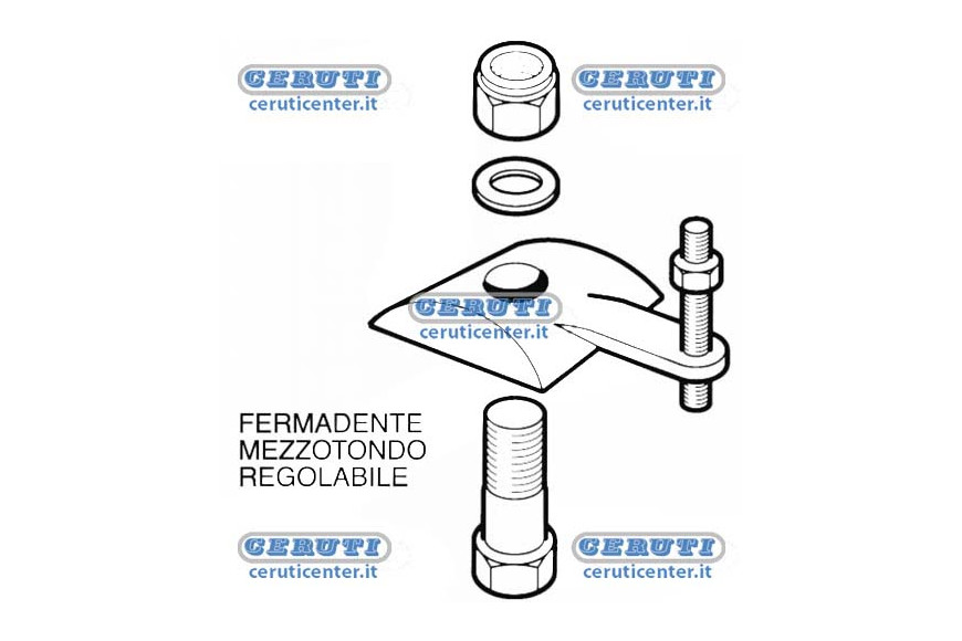 Soporte Diente Semicircular Ajustable