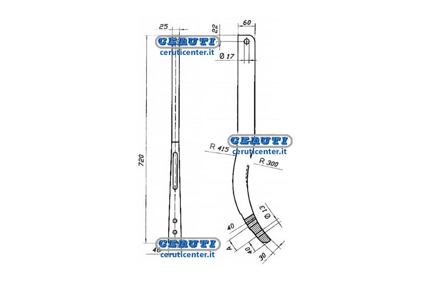 Dent Allemande Entraxe A 70 Mm