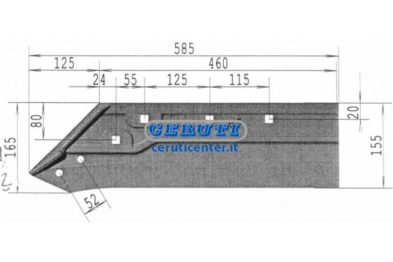 Vomere Destro Moro A7 26044 - Adattabile 26044