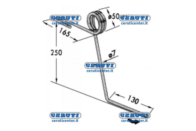 Dente Erpice Lungo Seminatrice - Strigliatrice Mascar