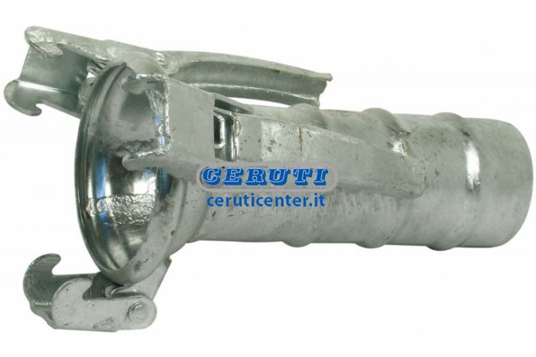 Galvanized Female Half-Coupling With Sleeve For Rubber Hose With 3 Hooks