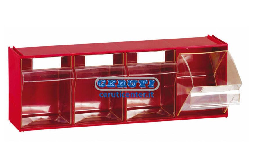 Casiers Pour Presentoirs 4 Tiroirs L 600 - P 178 - H 206 Mm