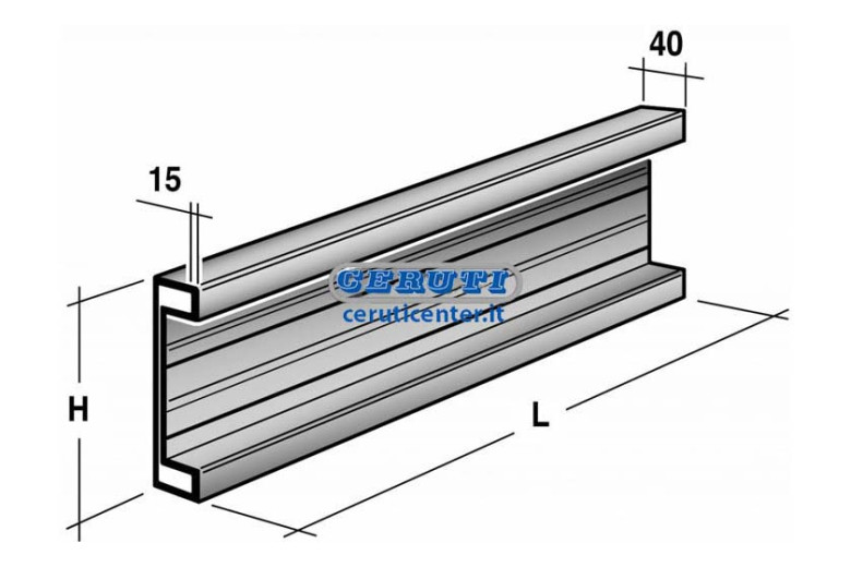 Sponde Profilate In Lamiera Nera 15/10 Mm - Adattabile a 2.4539.430.0, 245394300, 0.510.625.365, 0510625365