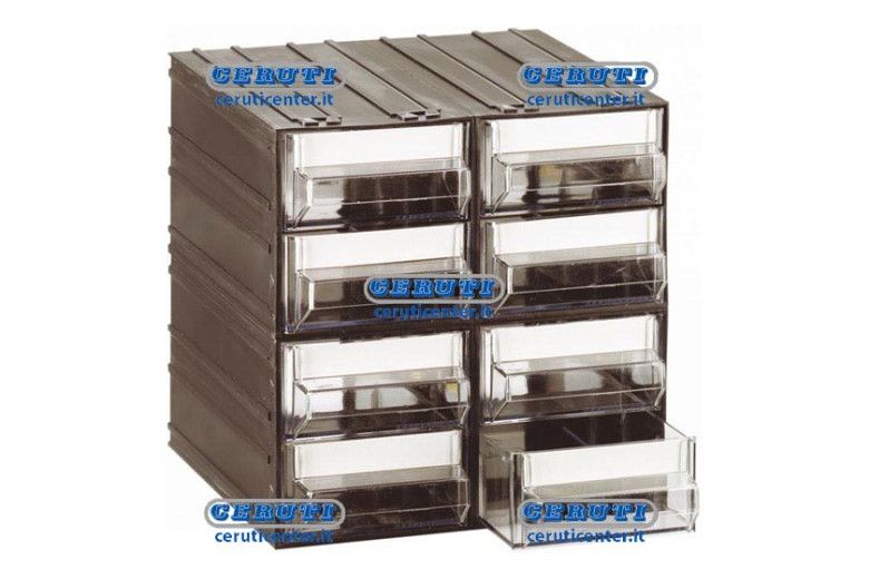 Cassettiera Componibile 8 Cassetti L 101 - P 198 - H 48 Mm