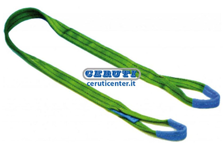 Sangles Polyester A Boucles Revetues Double Couche, A Rayures Pour Identification Capacite De Charge