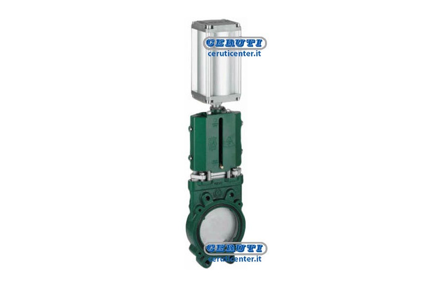 Blade Gate Valve Without Outlet - Version With Pneumatic Cylinder Dn 8" Inch