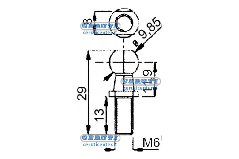 Resortes Para Resortes De Gas Rosca M6X13 Mm Longitud 29 Mm