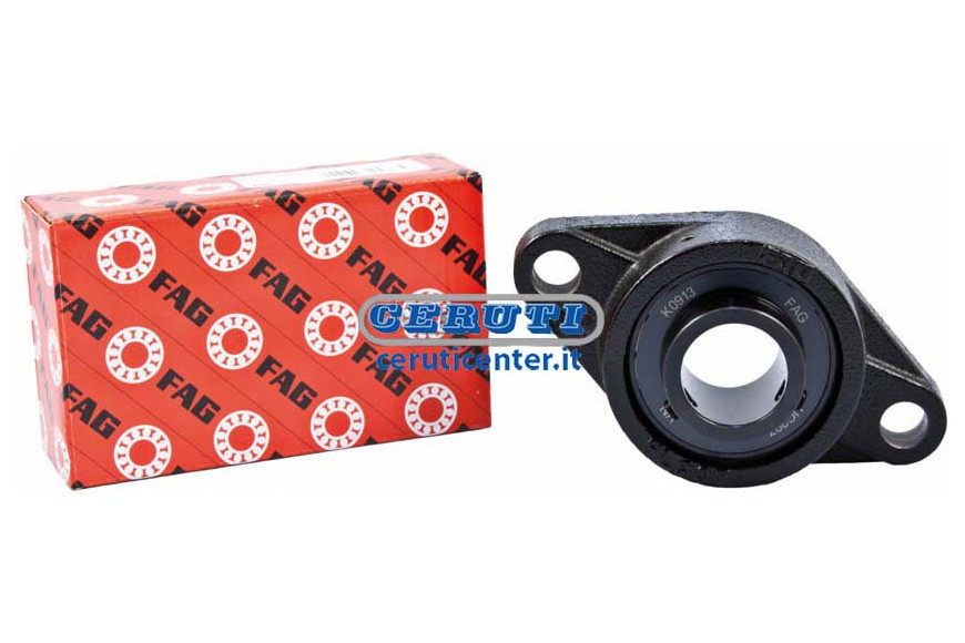 Support Flasque 2 Trous Avec Roulement - Fag Série Ucfl Ø 30 Mm