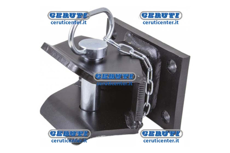 Chape D'Attelage Fixe Homologue Débit 6000 Kg Charge Verticale 500 Kg