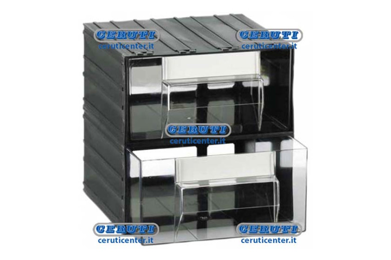 Cassettiera Componibile 2 Cassetti L 212 - P 198 - H 103 Mm