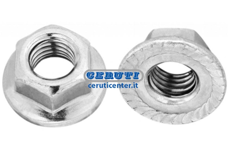 Tuerca Hexagonal Con Brida Moleteada D M16