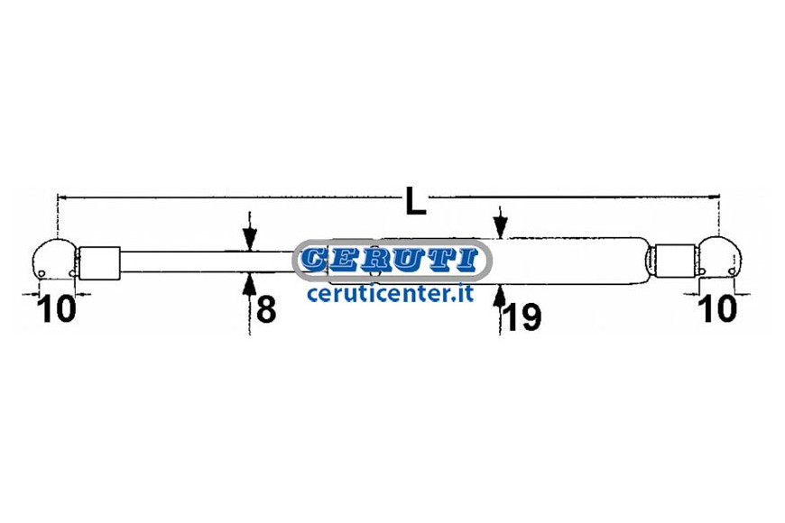 Molla A Gas Stabilus X Same Strength 450 N Minimum Length 211 Mm Maximum Length 323 Mm