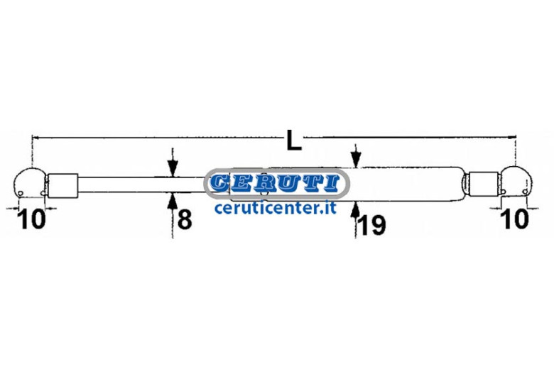 Molla A Gas Stabilus X Same Strength 450 N Minimum Length 211 Mm Maximum Length 323 Mm