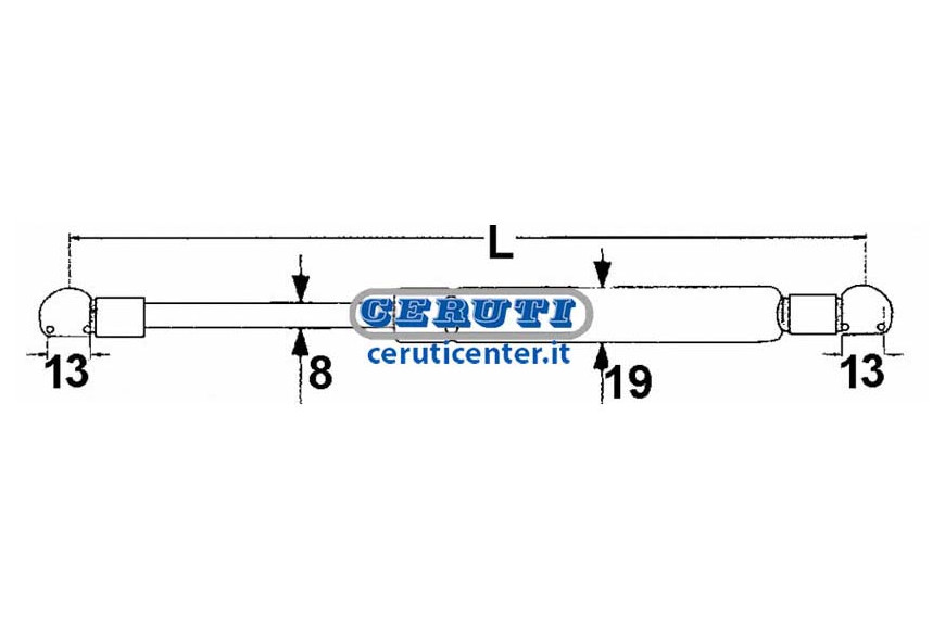 Molla A Gas Strength 400 N Minimum Length 274 Mm Maximum Length 385 Mm