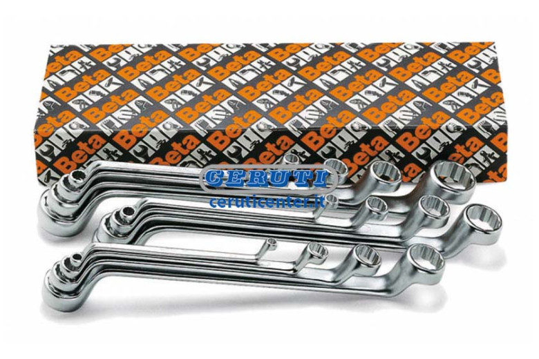 Set Of Double-Ended Deep Offset Wrenches Comprising 8 Pcs