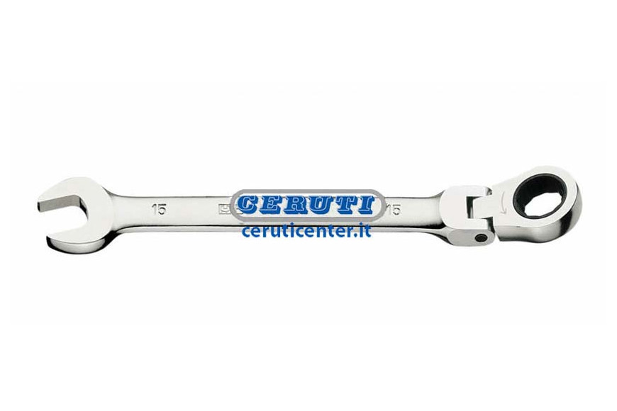 Swivel-End Ratcheting Combination Wrenches
