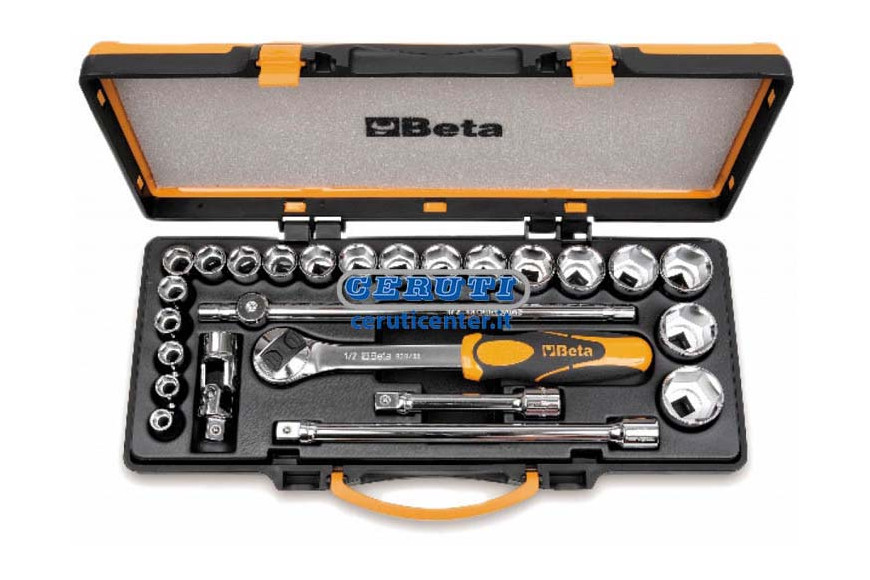 20 Hexagon Socket Wrenches And 5 Accessories 1/2"