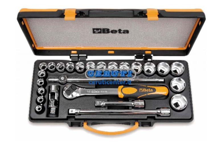 20 Hexagon Socket Wrenches And 5 Accessories 1/2"