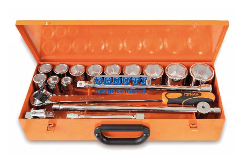 12 Hexagon Socket Wrenches And 5 Accessories 3/4"