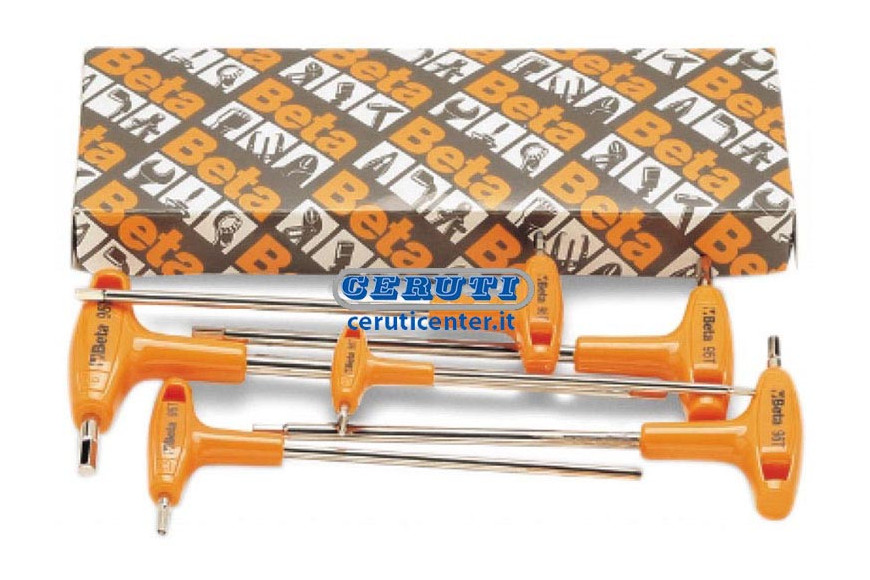 Set Of Offset Hexagon Key Wrenches With High-Torque Handle Comprising 6 Pcs