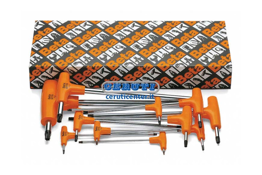 Serie Llaves Macho Plegadas Con Empuñadura Para Tornillos Tipo Torx® Compuesta De 11 Unid.