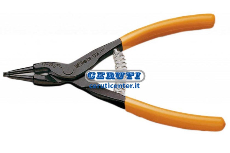Straight-Nose Pliers For Safety Spring Rings For Shafts, Pvc Covered Handles