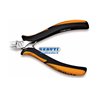 Diagonal Flush-Cutting Nippers For Electronic Components, Slim Tapering Tips, Burnished Finish