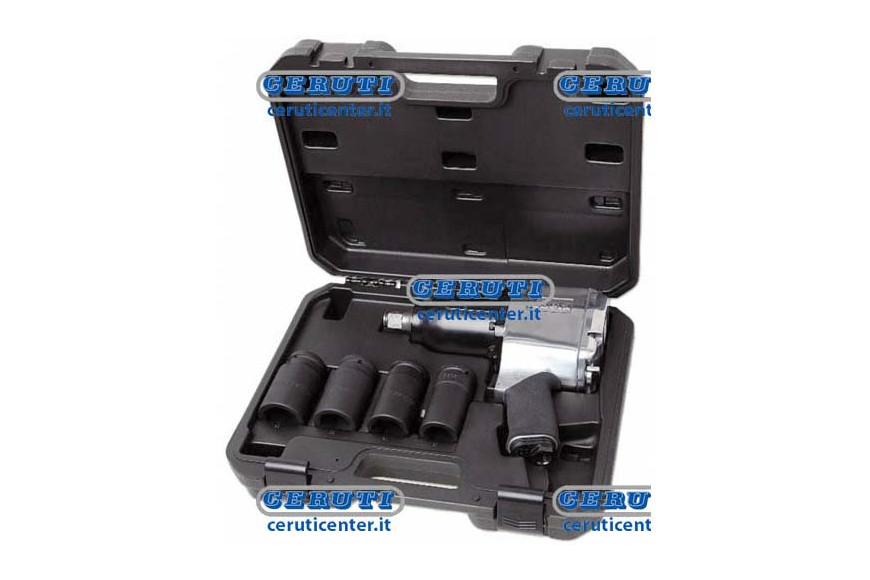 Case With Reversible Screw Gun And 4 Bushings, Long Type