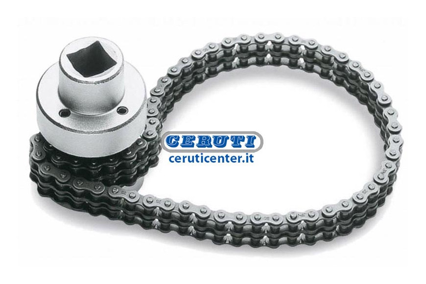 Universal Socket Wrench With Thin Double-Chain For Oil Filters
