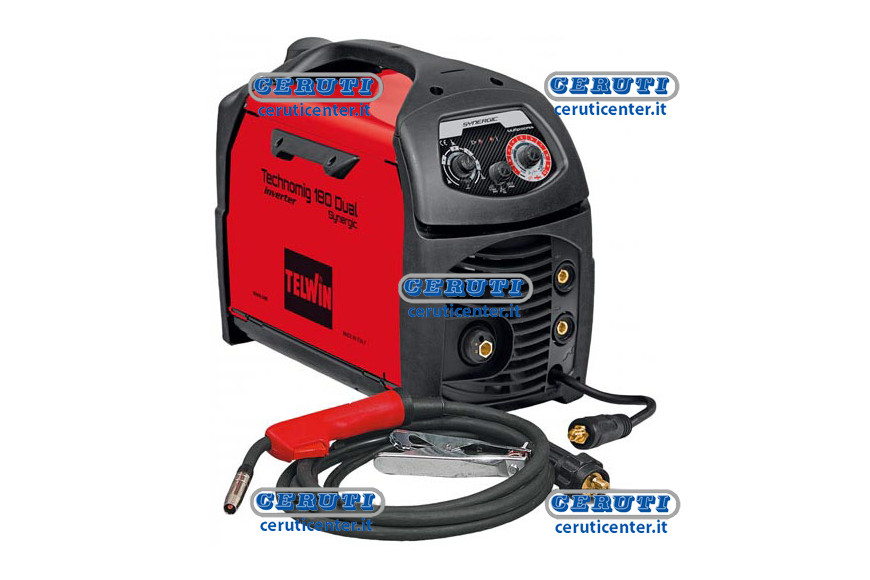 Saldatrice Inverter A Filo Mig-Mag/Flux/Brazing/Mma/Tig Dc-Lift - Technomig 180 Dual Synergic