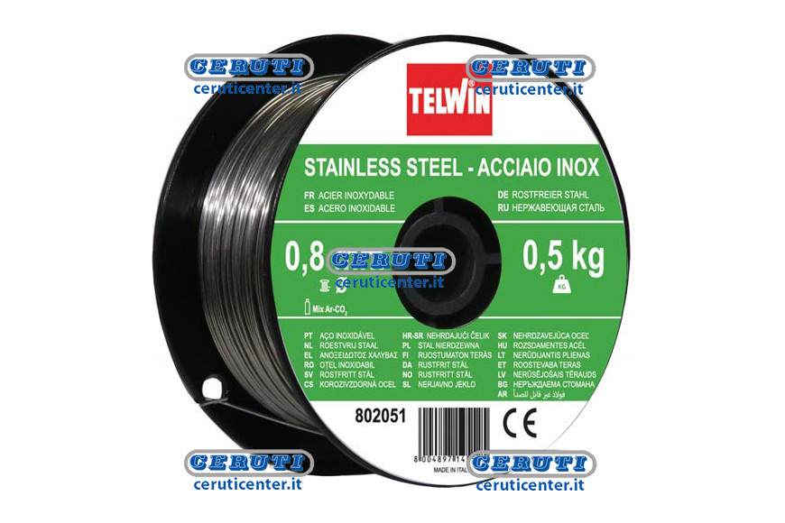 Bobina 0,5 Kg Di Filo Acciaio Inox Diametro Filo 0,8 Mm