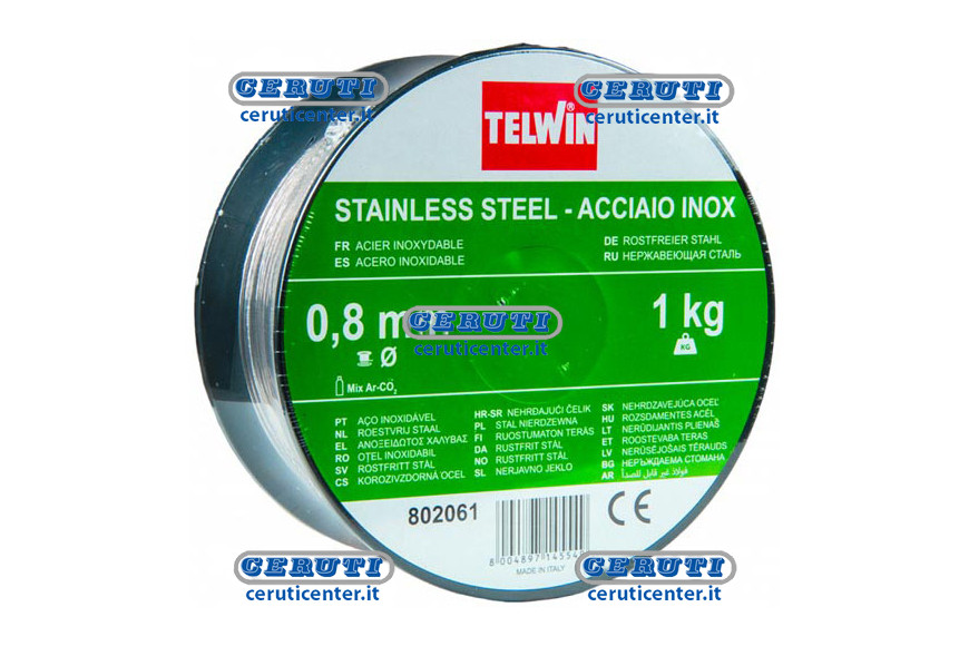 Bobina 1 Kg Di Filo Acciaio Inox Diametro Filo 0,8 Mm