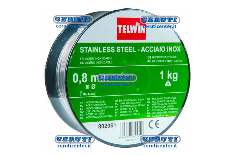 Bobina 1 Kg Di Filo Acciaio Inox Diametro Filo 0,8 Mm