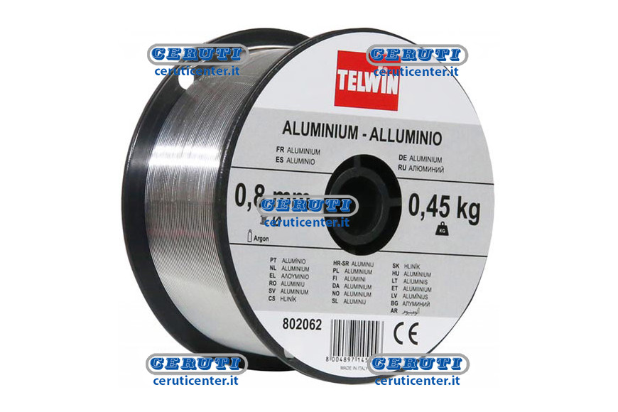 Bobina 0,45 Kg Di Filo Alluminio Diametro Filo 0,8 Mm
