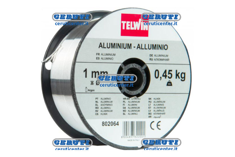Bobina 0,45 Kg Di Filo Alluminio Diametro Filo 1 Mm
