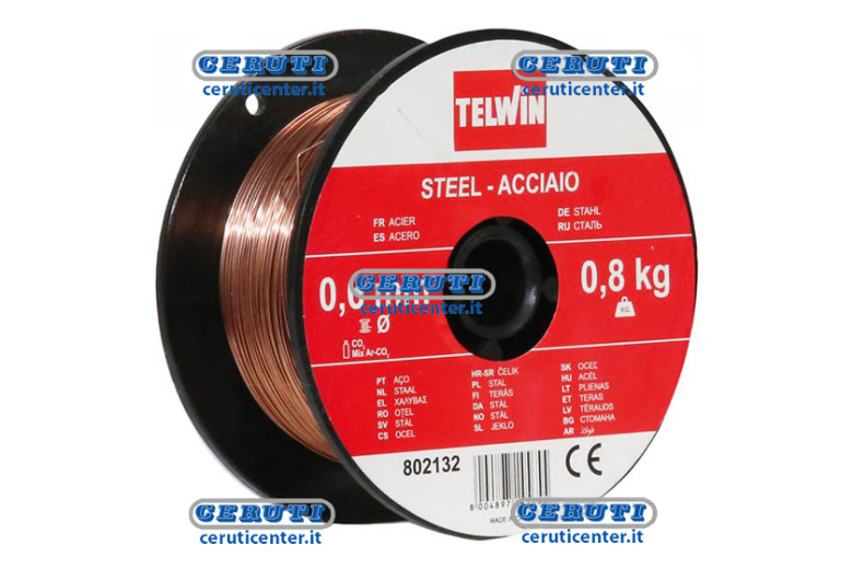 Bobina 0,8 Kg Di Filo Acciaio Diametro Filo 0,6 Mm
