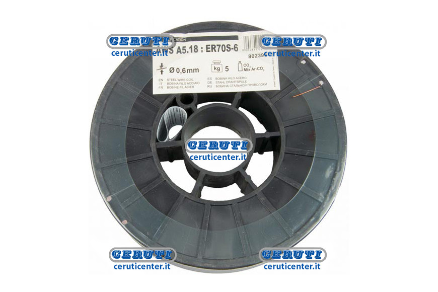 Bobina 5 Kg Di Filo Acciaio Diametro Filo 0,6 Mm