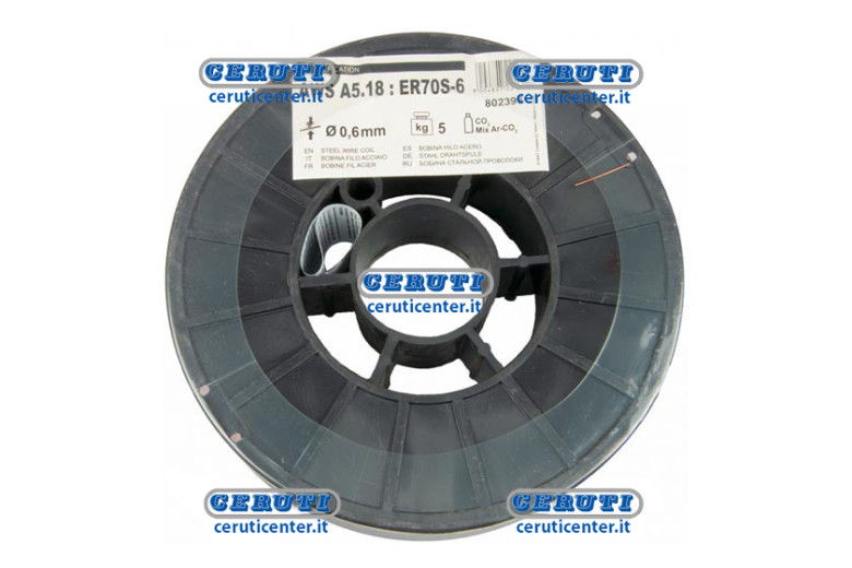 Bobina 5 Kg Di Filo Acciaio Diametro Filo 0,6 Mm