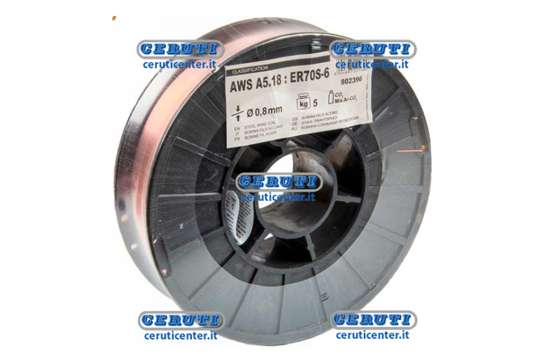 Bobina 5 Kg Di Filo Acciaio Diametro Filo 0,8 Mm