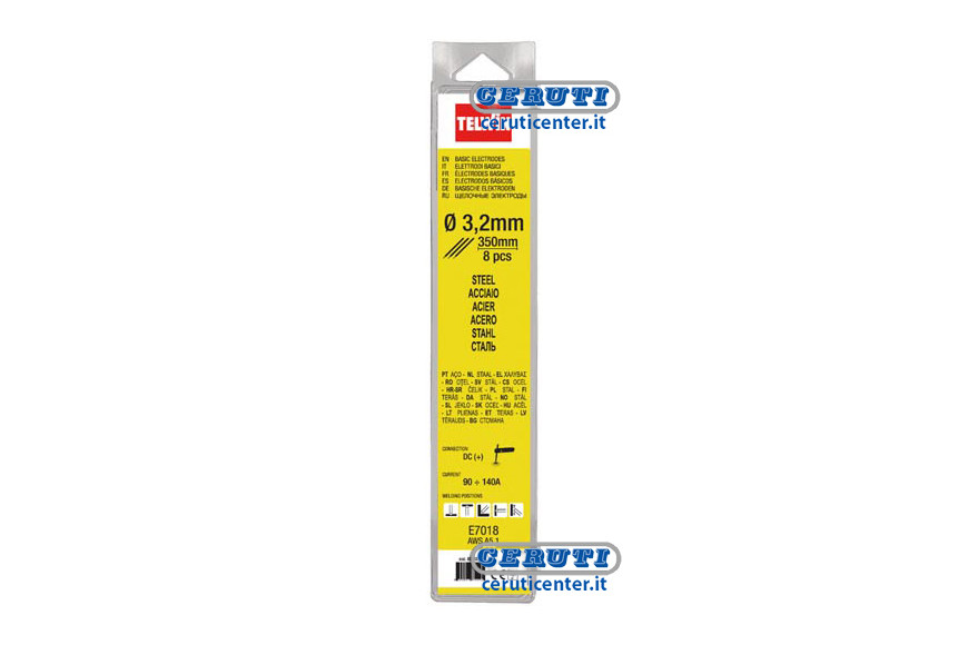 Confezione Da 8 Elettrodi Basici Per Acciaio Diametro 3,2 Mm