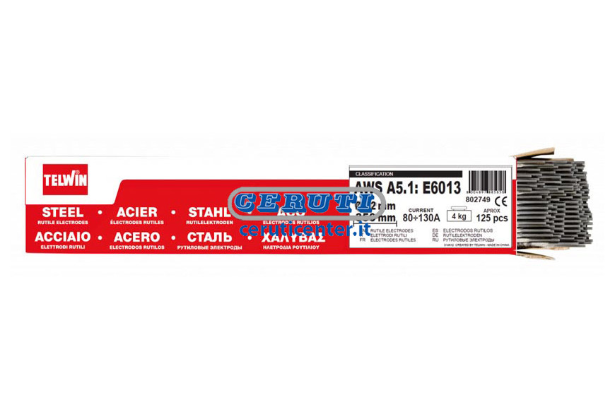 Confezione Da 4 Kg Di Elettrodi Rutili Per Acciaio Diametro 3,2 Mm