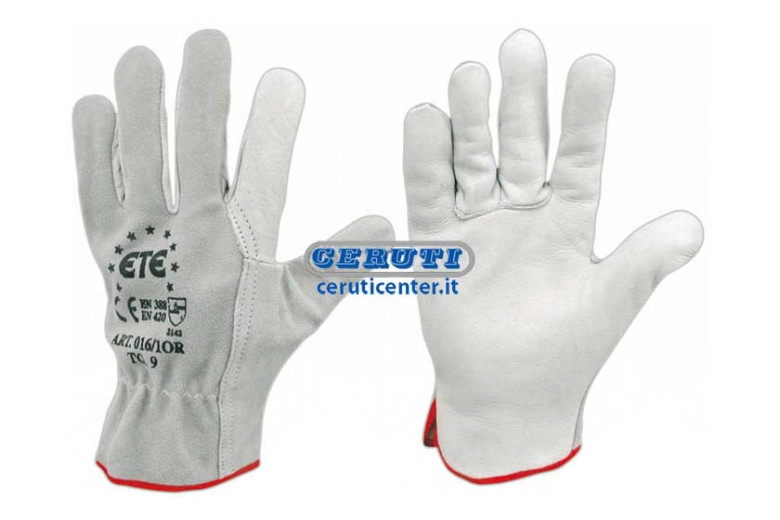 Guantes Piel Flor Y Serraje De Vacuno