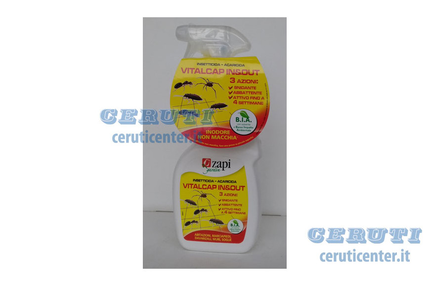 Zapi Vitalcap In & Out insecticide contre les insectes rampants (fourmis, cafards) et les araignées - Flacon 500 ml 800583101226