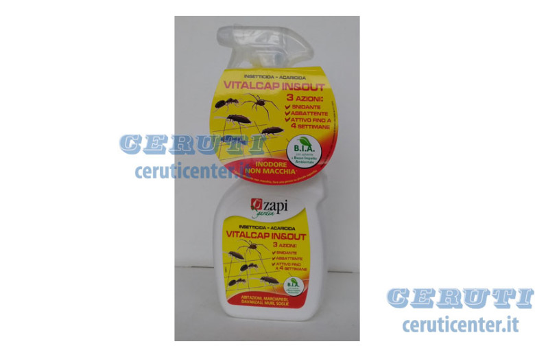 Zapi Vitalcap In & Out insecticide contre les insectes rampants (fourmis, cafards) et les araignées - Flacon 500 ml 800583101226