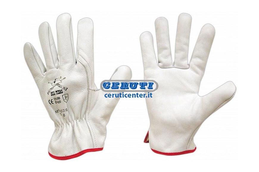 Fleece-Lined Calfskin Leather Gloves