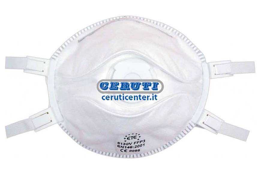 Facial Filter Masks With Valve For Toxic Dusts, Fibers And Fumes Protection Class Ffp3