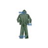 Waterproof Outfit Comprising Jacket And Pants In Pvc-Coated Green Nylon