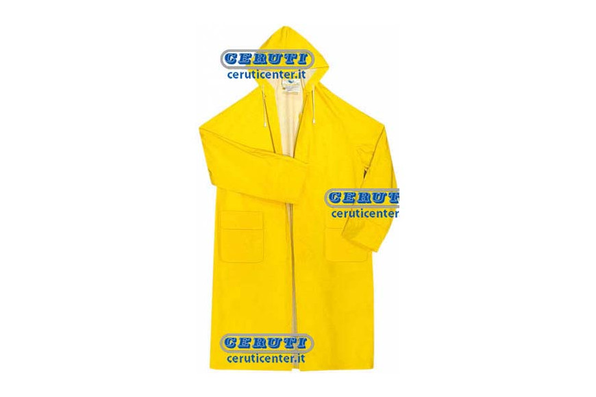 Long Yellow Pvc - Polyester - Pvc Double-Coated Waterproof Mac
