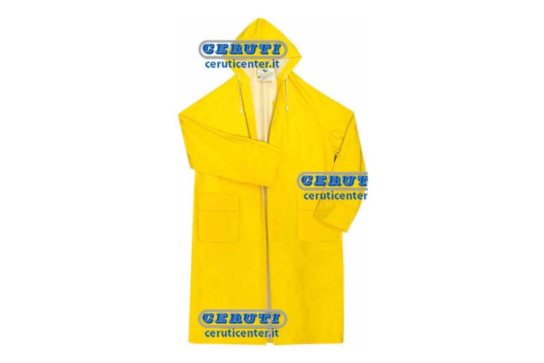Long Yellow Pvc - Polyester - Pvc Double-Coated Waterproof Mac