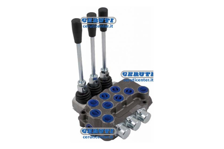 Distributore 3 Leve Attacchi 3/8" Gas Circuito De - De - De - Distributore Md 3 Leve 3Xde